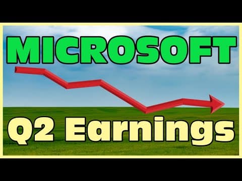 Microsoft (MSFT) Q2 Earnings | Guidance Slams Stock Lower - Now What? thumbnail
