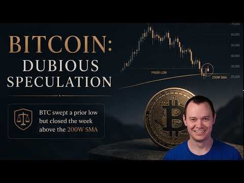 Bitcoin: Will the June Low Hold or Fall Further? | Dubious Speculation thumbnail