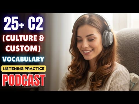 25+ C2 Level Vocabulary on (Culture & Custom) || Learn Advanced English Words with Podcast thumbnail