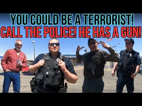 YOU COULD BE A TERRORIST! CALL THE POLICE! HE HAS A GUN! thumbnail