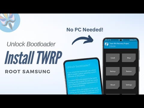 Root Any Samsung Without PC | Unlock Bootloader, Install TWRP & Magisk Without Computer thumbnail