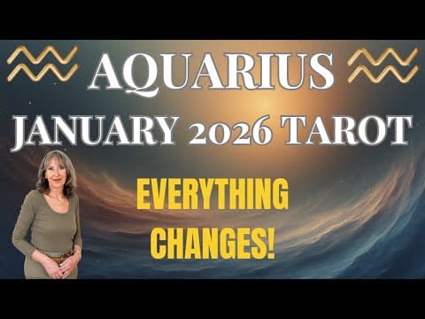 AQUARIUS ♒ HUGE Transformation Ahead! Your Life Changes Completely ✨ January 2026 Tarot thumbnail