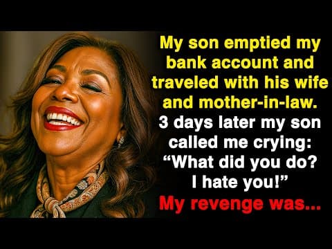 My son emptied my bank account and traveled with his wife and mother-in-law, but my revenge... thumbnail