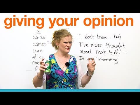 Conversation Skills - Giving your opinion thumbnail