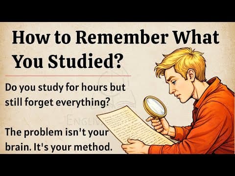 How to Remember What You Studied? || Memorize Fast and Easily || Improve Your English Fluency ✅️ thumbnail
