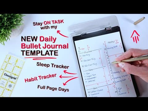My NEW Daily Bullet Journal for Staying On Task (w Rocketbook Orbit) thumbnail