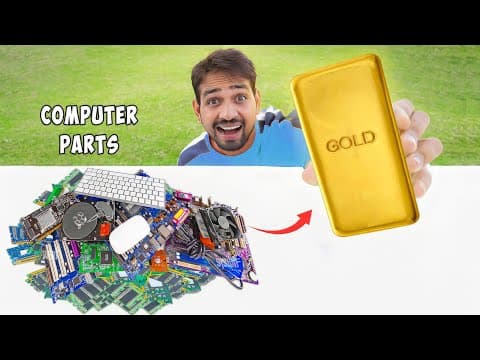 Gold From Computer Parts - कबाड़ से निकालो असली सोना🤑 | Gold Recovery thumbnail