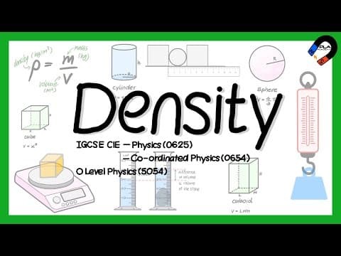 Density for IGCSE Physics, GCE O level Physics thumbnail