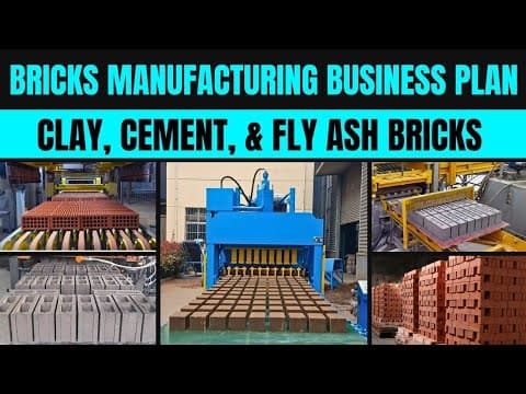 How to Start a Bricks Manufacturing Business | Fly Ash, Clay & Cement Bricks Full Business Plan thumbnail