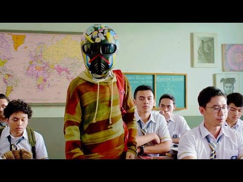 Too Handsome, He Wears Helmet To School To Avoid Shocking The Girls thumbnail