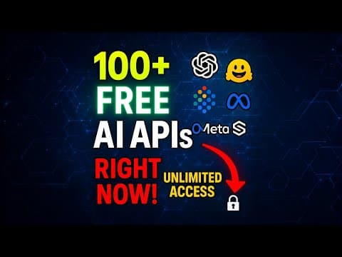 100+ FREE AI Model APIs You Can Use RIGHT NOW! (Unlimited Access) thumbnail