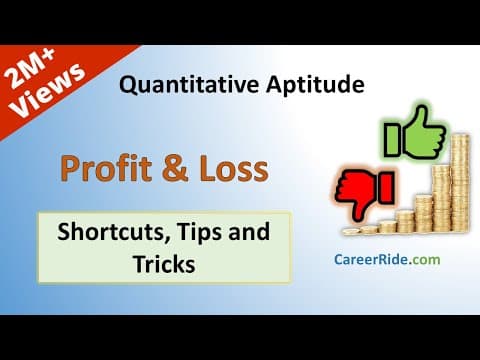 Profit and Loss - Shortcuts & Tricks for Placement Tests, Job Interviews & Exams thumbnail