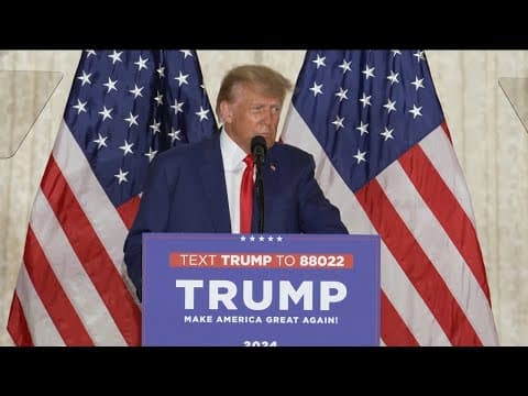Donald Trump addresses the United States from Mar-a-Lago home thumbnail