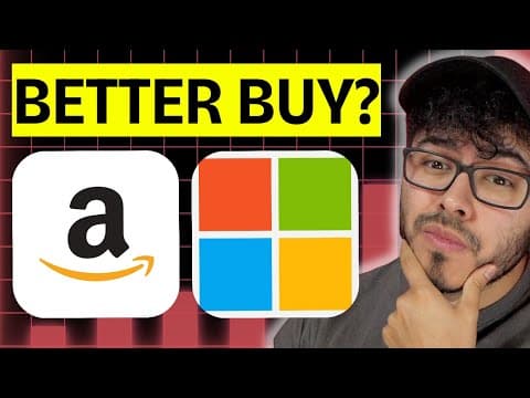 DON'T CHOOSE WRONG! AMAZON VS MICROSOFT STOCK! thumbnail