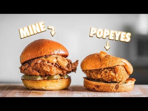 Making The Popeyes Chicken Sandwich At Home, But Better thumbnail