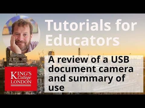 Review and demonstration of a USB Visualiser for remote education thumbnail