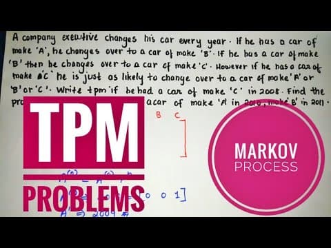 Markov process using transitional probability matrix(tpm) | Long run | Part-3 | Mathspedia | thumbnail