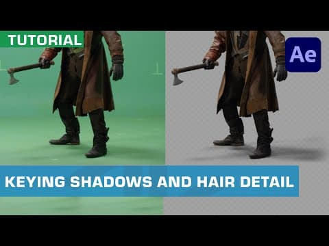 How To Retain Green Screen Shadows and Fine Details | After Effects Tutorial thumbnail
