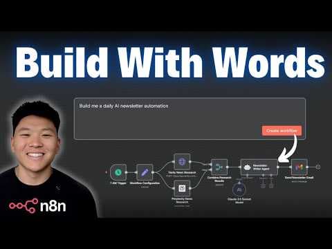 How to Use n8n's Text-to-Workflow Agent Builder thumbnail