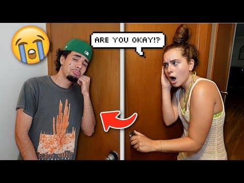 CRYING WITH THE DOOR LOCKED TO SEE HOW MY GIRLFRIEND REACTS!! *CUTE* thumbnail