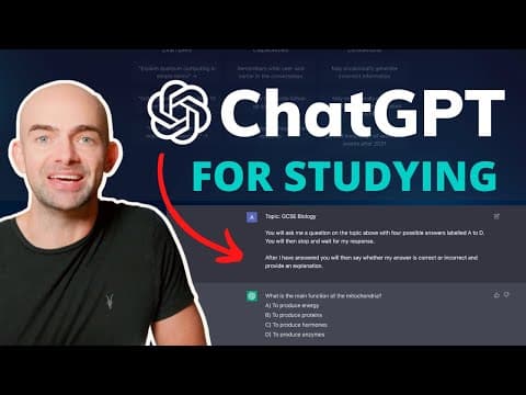 Learn Anything FASTER With ChatGPT (13 ChatGPT Prompts For Studying) thumbnail