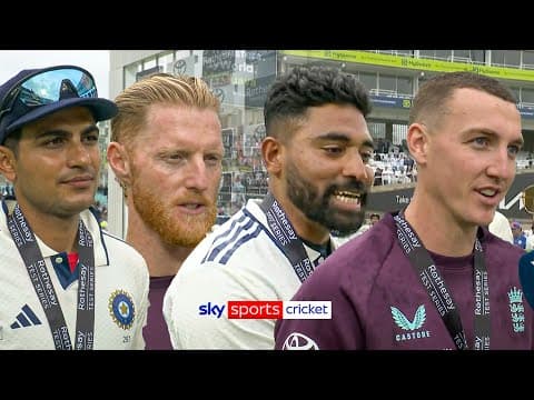 Siraj, Gill, Stokes and Brook REACT to epic fifth Test - FULL trophy presentation thumbnail