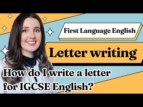 First Language English IGCSE: Letter Writing thumbnail