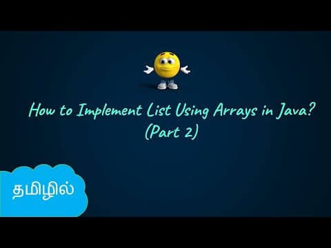 Array Implementation of List in Java - Part 2|  Data Structures in Tamil | Logic First Tamil thumbnail