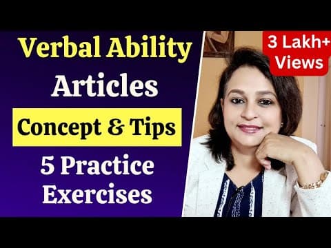 Articles in Verbal Ability - Concept, Tips & Practice Exercises for Placement Tests, Jobs & Exams thumbnail