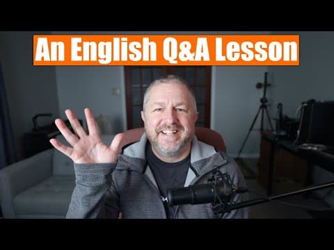 An English Q&A Lesson with Bob - Ask Me Questions About the English Language! thumbnail