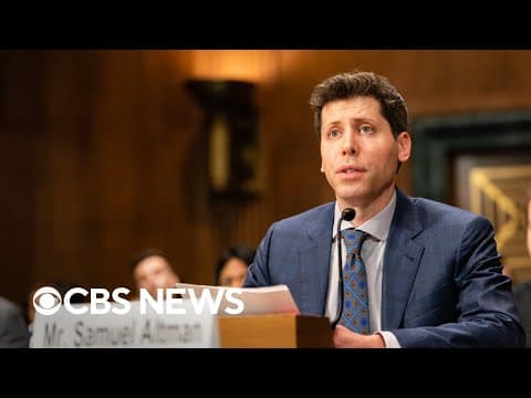 OpenAI CEO Sam Altman testifies at Senate artificial intelligence hearing | full video thumbnail