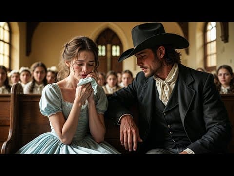 She Cried at the Back of the Church While They Whispered, Until the Cowboy Sat Beside Her thumbnail