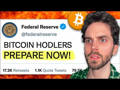 CRYPTO HODLERS: I URGE YOU TO PREPARE NOW.. BEFORE FED MEETING ON FEBRUARY 1ST thumbnail