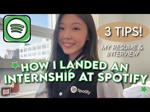 How I Landed A Spotify Internship | My Resume and 3 Tips! thumbnail