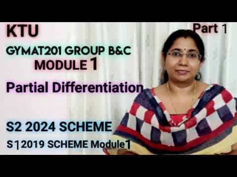 Partial Differentiation |Group B&C| Maths for Electrical &Physical Science 2|GYMAT201| MAT101|Part 1 thumbnail
