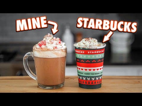 Making Starbucks Holiday Drinks At Home | But Better thumbnail