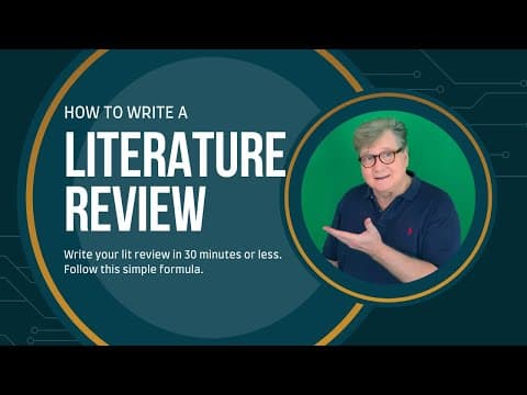 How to Write a Literature Review in 30 Minutes or Less thumbnail