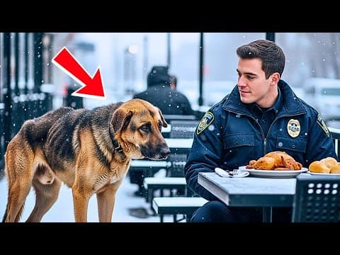 A Starving Dog Looked at the Officer Seemed to Say 'Can I Eat with You?' —His Reply Melted Hearts thumbnail