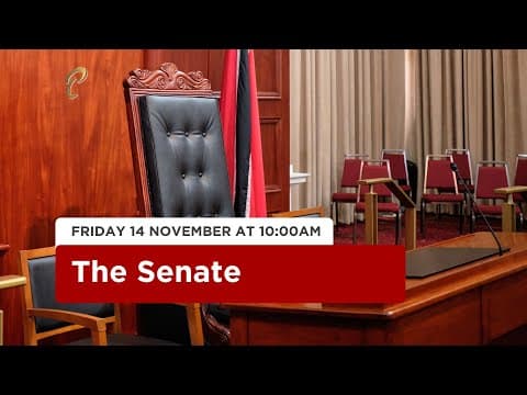 10th Sitting of the Senate - 1st Session - 13th Parliament - November 14, 2025 thumbnail
