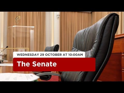 9th Sitting of the Senate - 1st Session - 13th Parliament - October 29, 2025 thumbnail