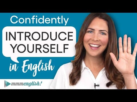 Tell me about yourself! Introduce yourself in English with EASE! thumbnail