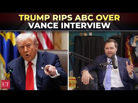 'Very nasty!': Trump lashes out at ABC News over 'hostile' interview with VP JD Vance thumbnail