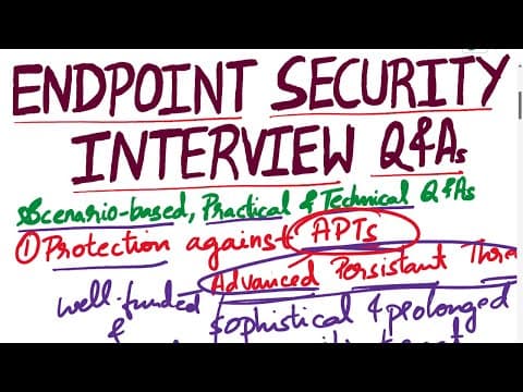Endpoint Security Interview Questions and Answers| Endpoint Protection Interview Questions & Answers thumbnail
