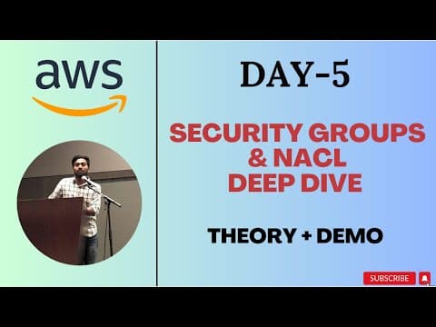 Day-5 | AWS Security Group and NACL | Theory + Practical | AWS FREE COURSE by Abhishek |#devops #aws thumbnail