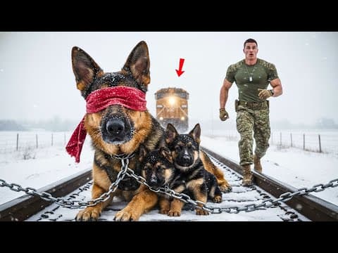 Navy SEAL Saves a Chained Shepherd Mother and Her Newborns Just Before the Train thumbnail
