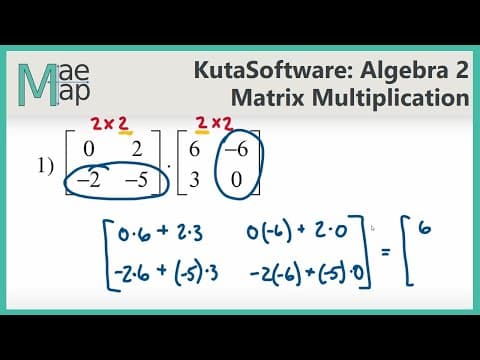 KutaSoftware: Algebra 2- Matrix Multiplication thumbnail