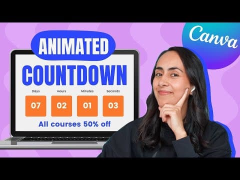 How to create a COUNTDOWN Timer⏱  [EASY Canva FREE/PRO Tutorial] thumbnail