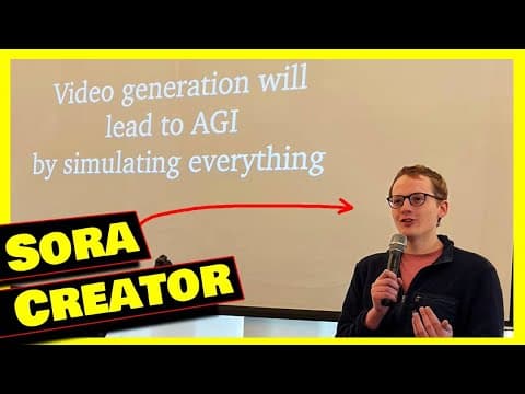 Sora Creator “Video generation will lead to AGI by simulating everything” | AGI House Video thumbnail