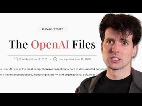 Are the OpenAI Files' Sam Altman Claims Credible? thumbnail