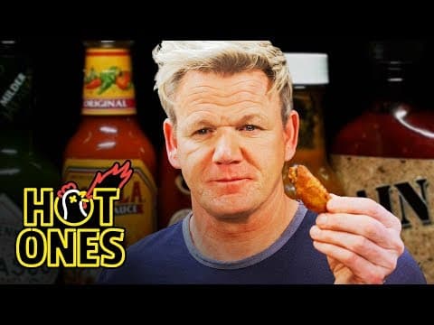 Gordon Ramsay Savagely Critiques Spicy Wings | Hot Ones thumbnail